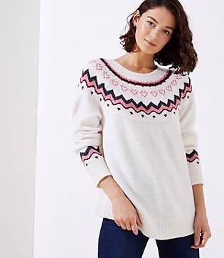 Loft Swingy Fairisle Sweater