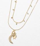 Loft Crystal Moon & Star Pendant Necklace
