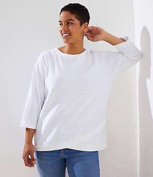 Loft Plus Eyelet Crossover Sweatshirt