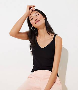 Loft Ribbed Sweater Cami