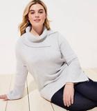 Loft Plus Split Turtleneck Flare Sweater