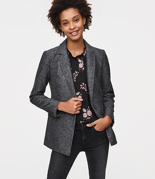 Loft Melange Knit Blazer
