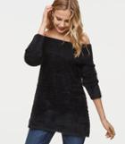 Loft Fuzzy Off The Shoulder Tunic Sweater