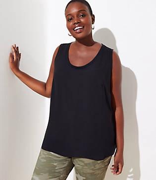 Loft Plus Rib Knit Trim Tank