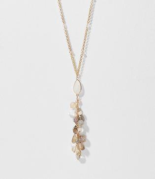Loft Beaded Stone Cluster Necklace