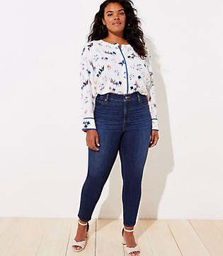 Loft Plus Sustainable Style Slim Pocket High Rise Skinny Jeans
