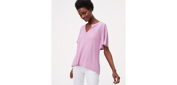 Loft Split Neck Sweater