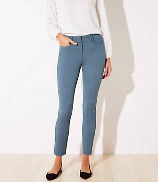 Loft Diamond Textured Skinny Ankle Pants