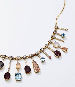 Loft Stone Sunburst Statement Necklace