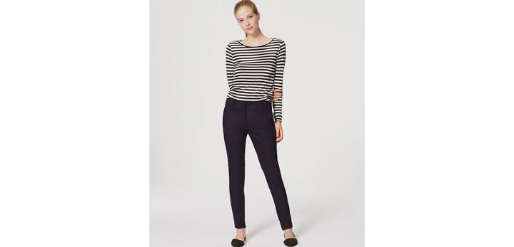 Loft Ankle Zip Essential Skinny Pants In Marisa Fit