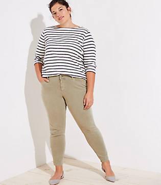 Loft Plus Modern Skinny Jeans In Sagebrush