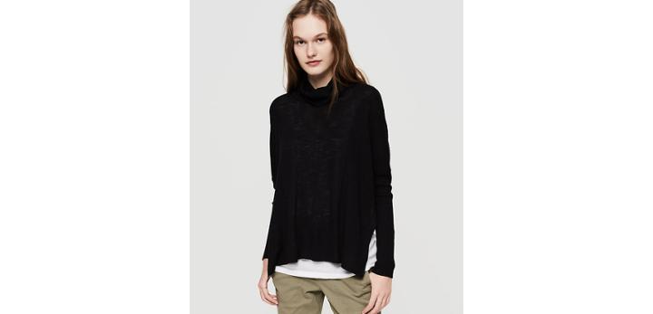 Loft Lou & Grey Ribside Poncho Sweater