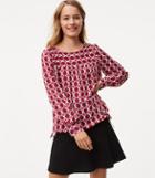 Loft Scroll Floral Tie Hem Blouse