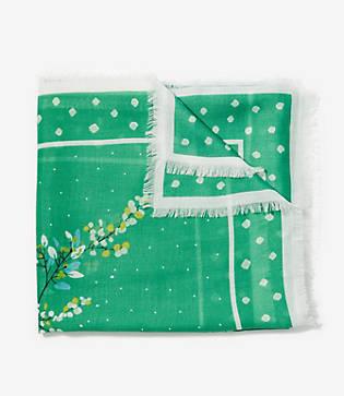 Loft Dot Bordered Flower Scarf