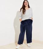 Loft Velour Black Wide Leg