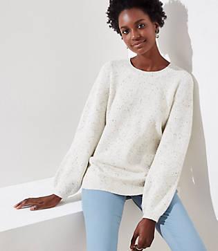 Loft Flecked Ribbed Sweater