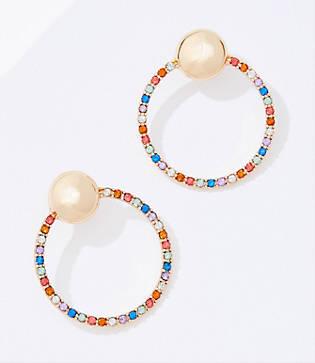 Loft Rainbow Crystal Ring Earrings
