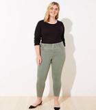 Loft Plus Double Shank High Rise Slim Pocket Skinny Jeans In Evergreen Haze