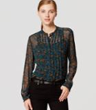 Loft Floral Pintucked Blouse