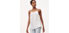 Loft Pintucked Mixed Media Cami