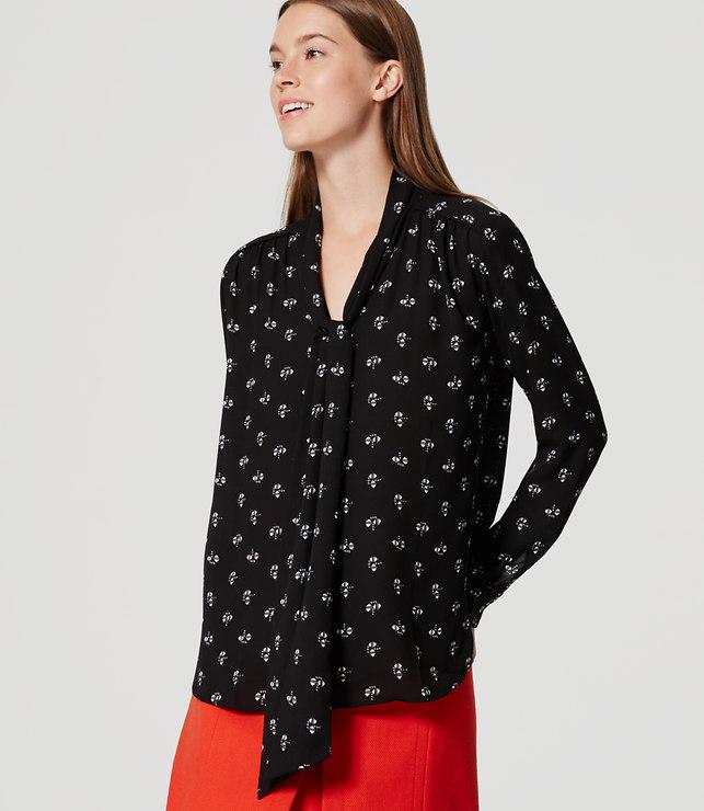 Loft Geo Bow Blouse