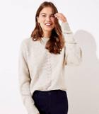 Loft Flecked Pointelle Sweater