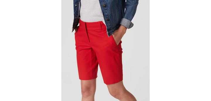 Loft Basketweave Walking Shorts In Julie Fit