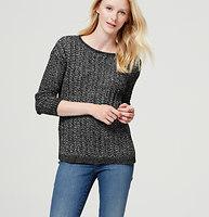 Loft Stitchy Boatneck Sweater