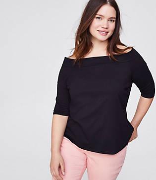 Loft Plus Off The Shoulder Tee