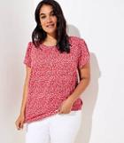 Loft Plus Cherry Tulip Sleeve Button Back Top