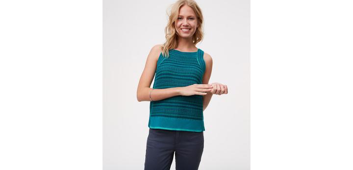 Loft Striped Sweater Tank