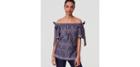 Loft Painterly Floral Off The Shoulder Top