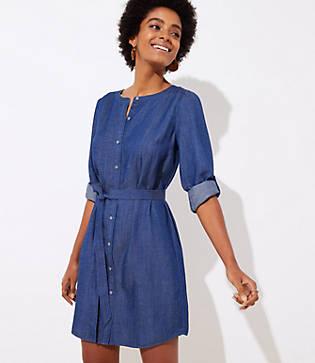 Loft Chambray Shirtdress