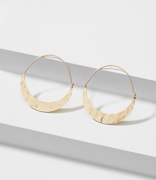 Loft Crescent Moon Hoop Earrings