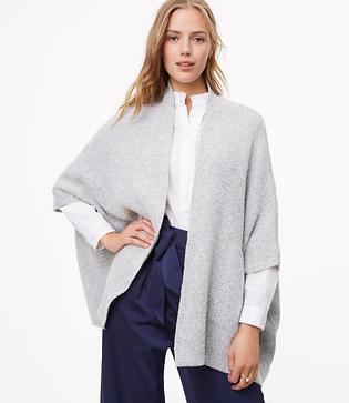 Loft Textured Sweater Poncho