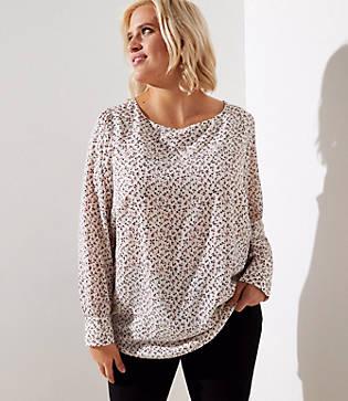 Loft Plus Meadow Cutout Back Blouse
