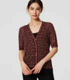 Loft Mosaic Sheer Short Sleeve Cardigan