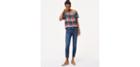 Loft Modern Step Hem Skinny Jeans In Pure Dark Indigo Wash