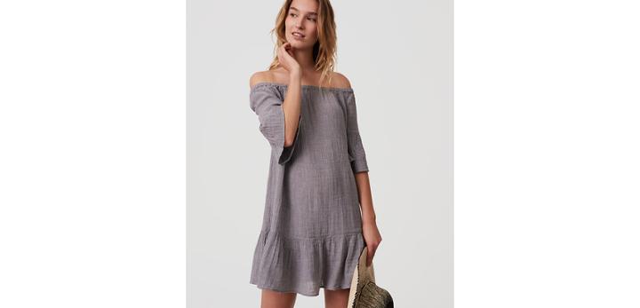 Loft Off The Shoulder Flounce Dress