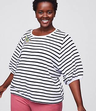 Loft Plus Dragonfly Stripe Tee