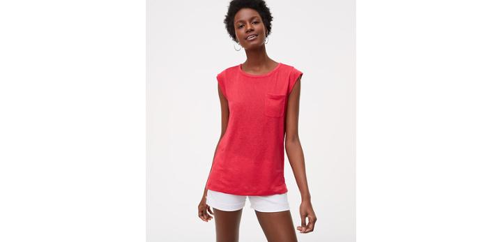 Loft Cap Sleeve Pocket Tee