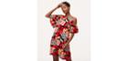 Loft Tropic Cold Shoulder Swing Dress