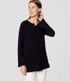 Loft Lace Up Bell Sleeve Sweater