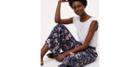 Loft Etched Floral Fluid Pants