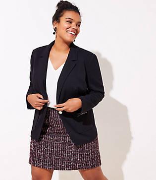 Loft Plus Knit Pocket Blazer