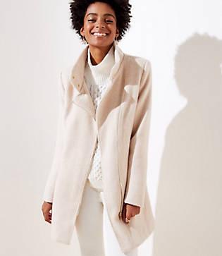 Loft Herringbone Moto Coat