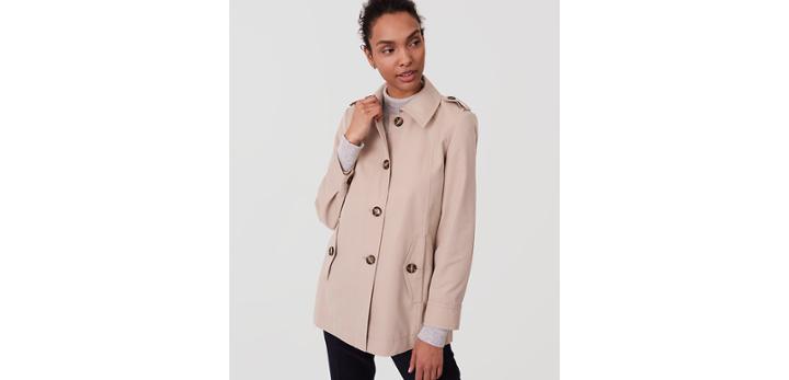Loft Back Pleat Trench