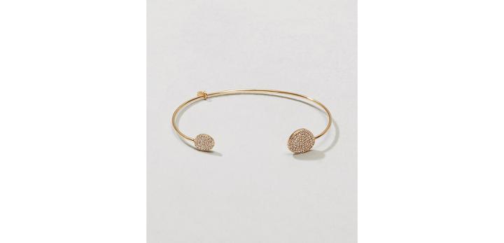Loft Tai Jewelry Pave Disc Cuff Bracelet