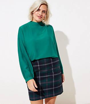 Loft Plus Mock Neck Blouse