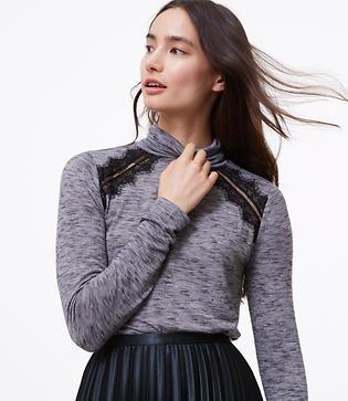 Loft Lacy Turtleneck